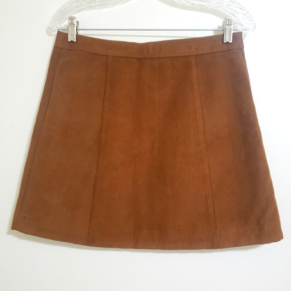 NWT Hollister Faux Suede Button Front A Line Mini Skirt - Picture 5 of 5